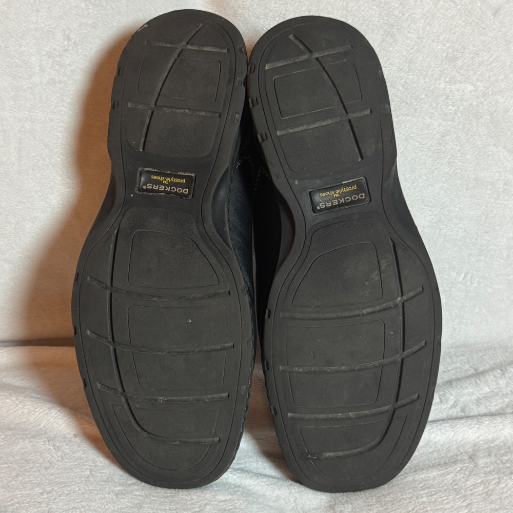 Dockers Leather Trustee Oxford Style Tie Dress Shoe Black Men's 11M Stitching - Picture 7 of 10